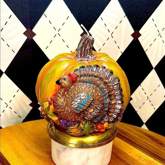 Sculptural Candle Turkey, Harvest & Pumpkin| Rustic & Elaborate Decor - Picture 13 of 16